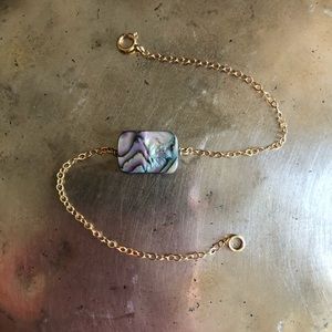 Abalone Bracelets 14kt Gold Fiiled Chain to Order